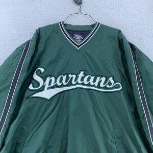 Michigan State Spartans Lined Windbreaker Jacket 2XL NCAA Basketball Pullover